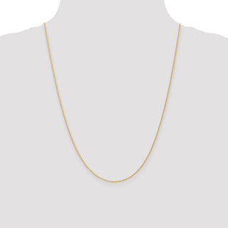 24" 14k Yellow Gold 1.1mm Baby Rope Chain Necklace