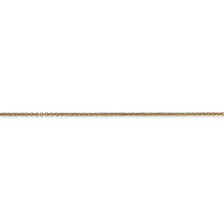 16" 14k Yellow Gold .9mm Cable with Spring Ring Clasp Chain Necklace