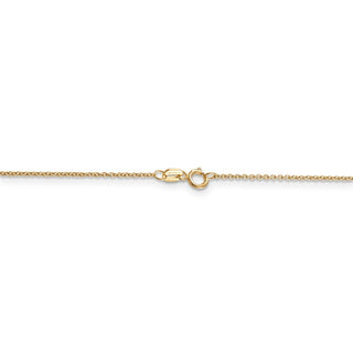 20" 14k Yellow Gold .9mm Cable with Spring Ring Clasp Chain Necklace