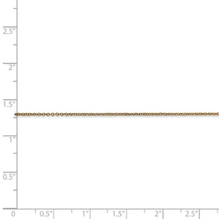 16" 14k Yellow Gold .9mm Cable with Spring Ring Clasp Chain Necklace