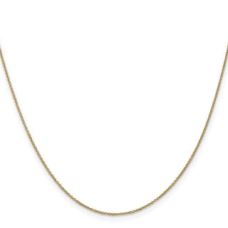 20" 14k Yellow Gold .9mm Cable with Lobster Clasp Chain Necklace