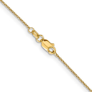 20" 14k Yellow Gold .9mm Cable with Lobster Clasp Chain Necklace