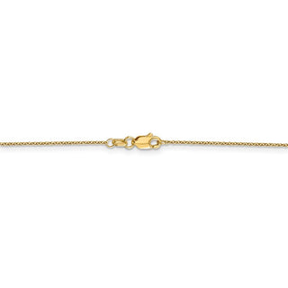 16" 14k Yellow Gold .9mm Cable with Lobster Clasp Chain Necklace