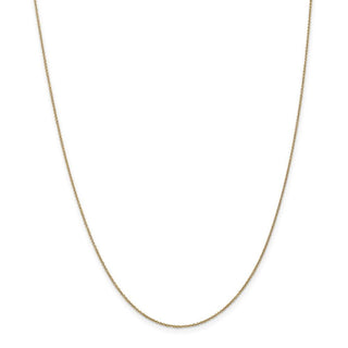 14" 14k Yellow Gold .9mm Cable with Lobster Clasp Chain Necklace