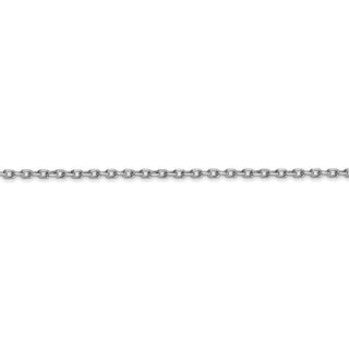 16" 14k White Gold 1.8mm Diamond-cut Round Open Link Cable Chain Necklace