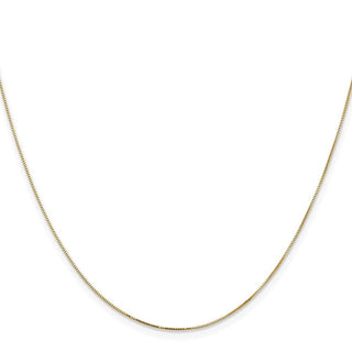 14" 14K Yellow Gold 14 inch .5mm Box with Lobster Clasp Chain