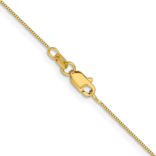 14" 14K Yellow Gold 14 inch .5mm Box with Lobster Clasp Chain