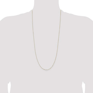 30" 14K Yellow Gold 30 inch .5mm Box with Lobster Clasp Chain