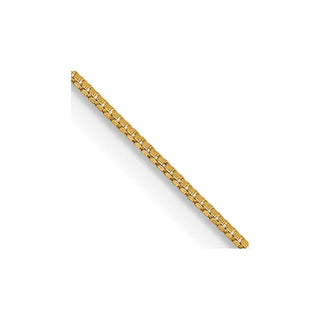 13" 14K Yellow Gold 13 inch .5mm Box with Spring Ring Clasp Chain