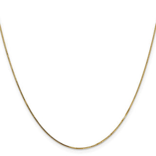 30" 14K Yellow Gold 30 inch .7mm Box with Spring Ring Clasp Chain