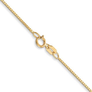 30" 14K Yellow Gold 30 inch .7mm Box with Spring Ring Clasp Chain