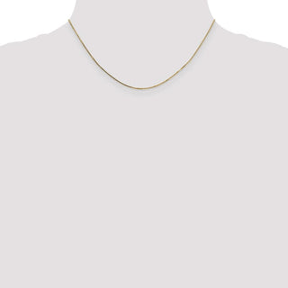 16" 14K Yellow Gold 16 inch .7mm Box with Spring Ring Clasp Chain