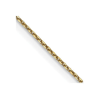 16" 14K Yellow Gold 16 inch .65mm Diamond-cut Round Open Link Cable with Lobster Clasp Chain