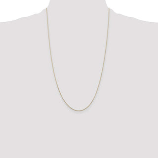 26" 14K Yellow Gold 26 inch .8mm Diamond-cut Round Open Link Cable with Lobster Clasp Chain