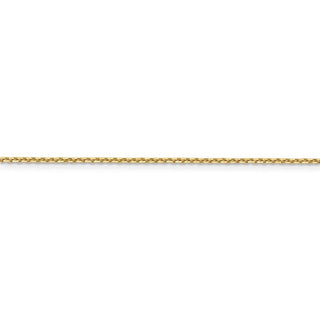 24" 14k Yellow Gold 1.4mm Diamond-cut Round Open Link Cable Chain Necklace