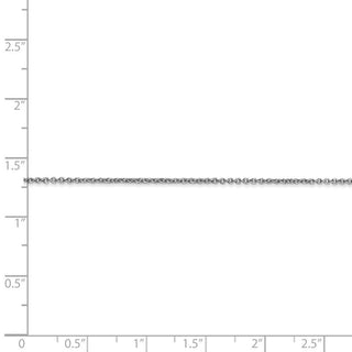 24" 14k White Gold 1.2mm Cable Chain Necklace