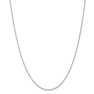 14" 14k White Gold 1.2mm Cable Chain Necklace
