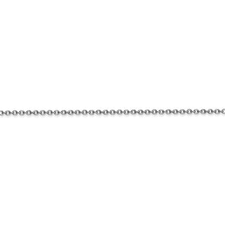 24" 14k White Gold 1.4mm Round Open Wide Link Cable Chain Necklace