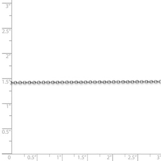 24" 14k White Gold 1.4mm Round Open Wide Link Cable Chain Necklace
