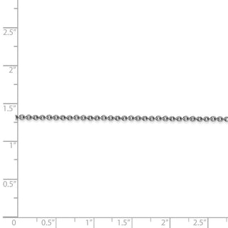 16" 14k White Gold 1.6mm Round Open Link Cable Chain Necklace