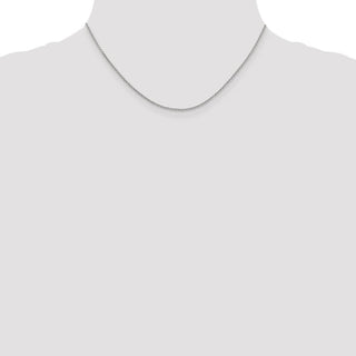 16" 14k White Gold 1.6mm Round Open Link Cable Chain Necklace