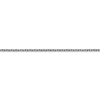 24" 14k White Gold 2mm Round Open Link Cable Chain Necklace