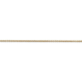 24" 14k Yellow Gold 1.2mm Cable Chain Necklace