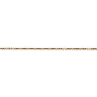 18" 14k Yellow Gold 1.2mm Cable Chain Necklace