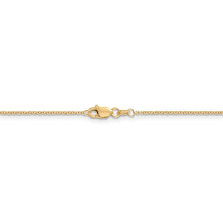 18" 14k Yellow Gold 1.2mm Cable Chain Necklace