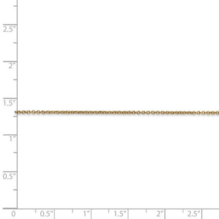 18" 14k Yellow Gold 1.2mm Cable Chain Necklace
