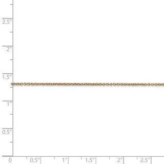 24" 14k Yellow Gold 1.2mm Cable Chain Necklace