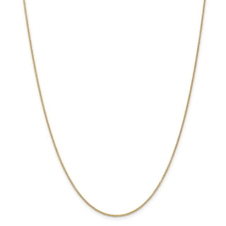 14" 14k Yellow Gold 1.2mm Cable Chain Necklace