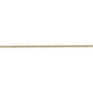 24" 14k Yellow Gold 1.4mm Round Open Wide Link Cable Chain Necklace