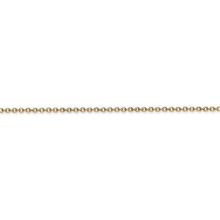 18" 14k Yellow Gold 1.4mm Round Open Wide Link Cable Chain Necklace