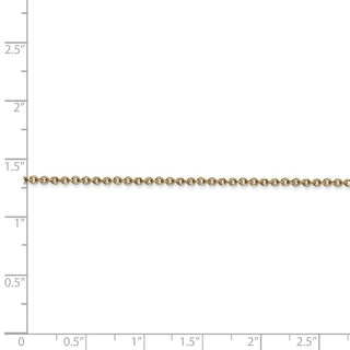 16" 14k Yellow Gold 1.6mm Round Open Link Cable Chain Necklace