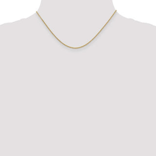 16" 14k Yellow Gold 1.6mm Round Open Link Cable Chain Necklace