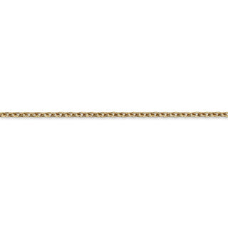 16" 14k Yellow Gold 2mm Round Open Link Cable Chain Necklace