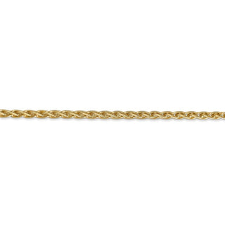 24" 14k Yellow Gold 3mm Parisian Wheat Chain Necklace