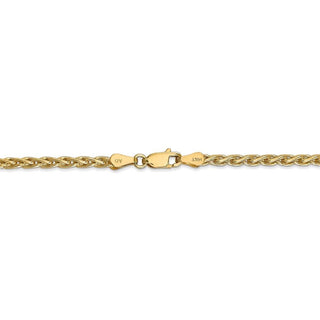 24" 14k Yellow Gold 3mm Parisian Wheat Chain Necklace