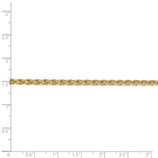24" 14k Yellow Gold 3mm Parisian Wheat Chain Necklace