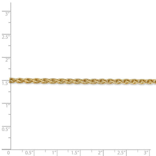 20" 14k Yellow Gold 3mm Parisian Wheat Chain Necklace