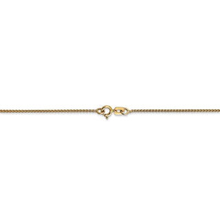 7" 14k Yellow Gold 1mm Spiga with Spring Ring Clasp Chain Bracelet
