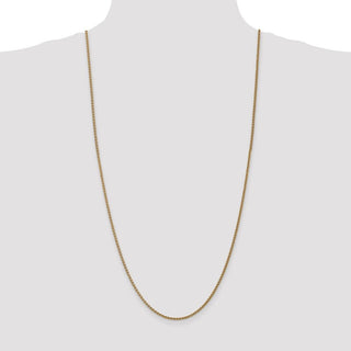 30" 14k Yellow Gold 1mm Spiga with Spring Ring Clasp Chain Necklace