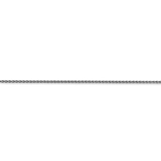 7" 14k White Gold 1.2mm Parisian Wheat Chain Bracelet