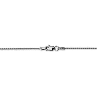 7" 14k White Gold 1.2mm Parisian Wheat Chain Bracelet