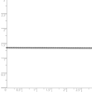 20" 14k White Gold 1.2mm Parisian Wheat Chain Necklace