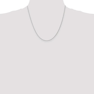 20" 14k White Gold 1.2mm Parisian Wheat Chain Necklace