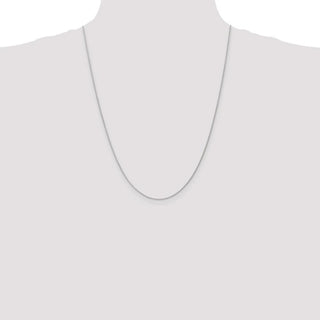 24" 14k White Gold 1.2mm Parisian Wheat Chain Necklace