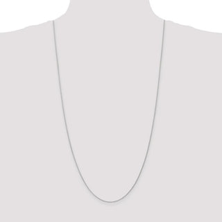 30" 14k White Gold 1.2mm Parisian Wheat Chain Necklace