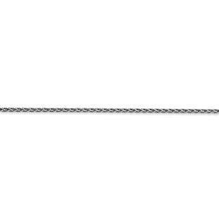 30" 14k White Gold 1.5mm Parisian Wheat Chain Necklace